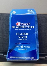 ? Crest 3D White Classic Vivid Whitestrips Dental Whitening Kit 6 Levels 03/27 