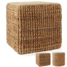 Seagrass Pouf Ottoman