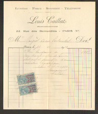 PARIS (V° Arrt.) ELECTRICAL EQUIPMENT / RING / FORCE "Louis CAILLAT" in 1922