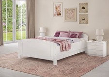 Lit senior blanc en bois extra haut 140x200 Pin blanc Accessoires au choix