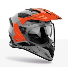 Enduro Casque de Sécurité Casque Cross Moto Quad Airoh BANDIT Tune Orange Gris