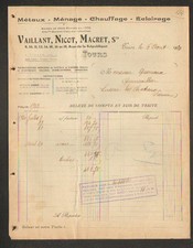 TOWERS (37) METALS / HEATING / LIGHTING "VALIANT, NICOT & MACRET" in 1920