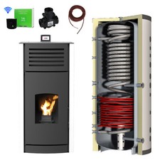 Granulés / Chaudière à Pellets 15 Kw Blanc Avec Hygiene-Pufferspeicher Chauffage