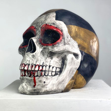 Sculpture de crâne gothique faite à la main, décoration d'Halloween design...