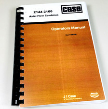 Case Ih 2144 2166 Axial Flow Combine Operators Owners Manual International