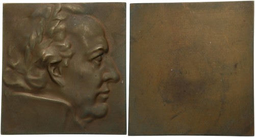 Unilatéral bronzeplakette - bronzeplakette, o