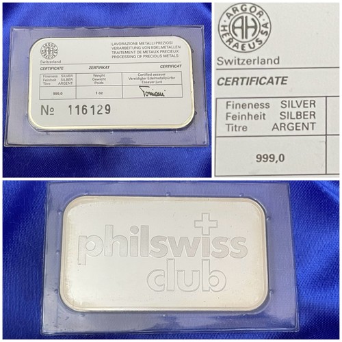 Lingot argent pur philswiss - lingot,