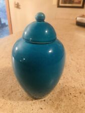 Boch Freres Belgium Art Deco Crackled Glaze Aqua/Turquoise Vase - 1920's