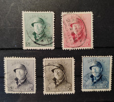 Belgique 5 timbres n°167 à