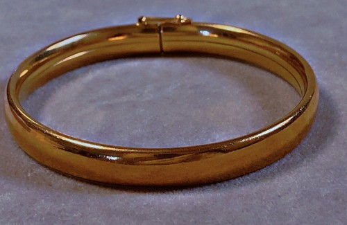 Beau bracelet jonc plaqué - bracelet, or