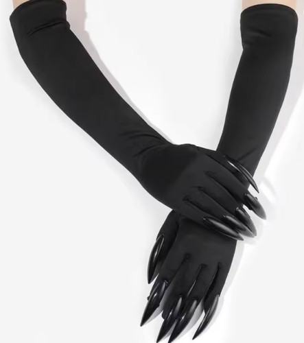 Gants longs noirs griffe - longs,
