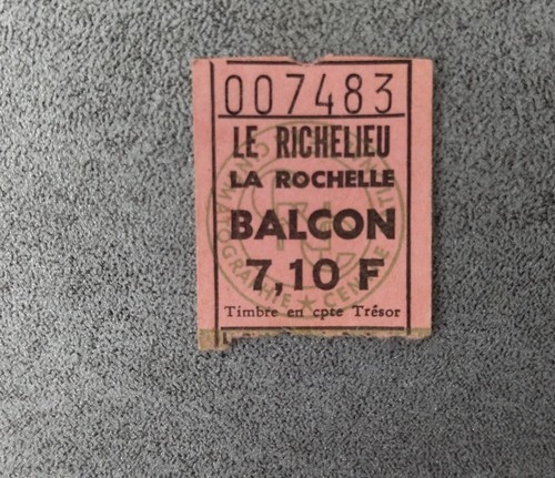 Ancien ticket cinema - cinema, le