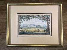 Tableau ancien aquarelle et