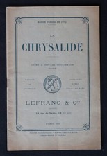 Catalog 1910 LA CHRYSALIDE LEFRANC color painting catalog