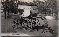 INDE - PONDICHERY - pousse pousse Pondicherien
