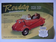 MESSERSCHMITT KR201 ROADSTER Microcar Orig 1960s UK Mkt Sales Leaflet Brochure