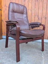 Fauteuil Relax Vintage Années 70 Cuir Rétro Chaise Danoise IMG Norvège Années 70
