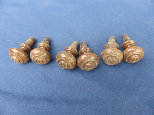 Boutons bois tourné ancien - bois,