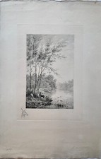 Paysage aux cerfs par René