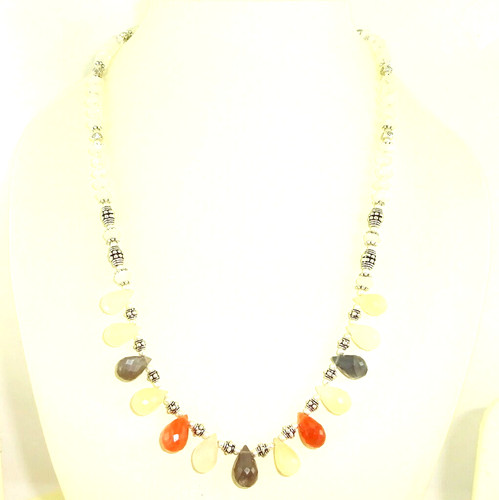Collier perles facettes - collier,