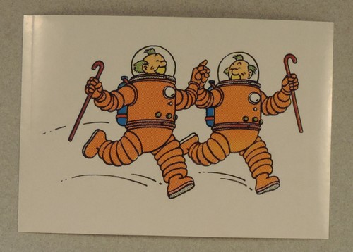 Herge tintin autocollant - autocollant, lune