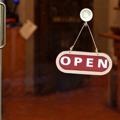 Panneau ouvert fermé magasin - panneau,