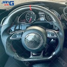 Real Carbon Fiber Steering Wheel Fits Audi S3 S4 S5 RS3 RS4 RS5 A3 A4 A5 12-16