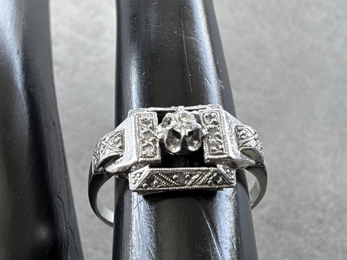 Bague tank blanc carats - 18,