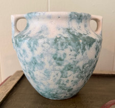 Vintage Burley Winter 1930's Art Deco Pottery Green Mottled Pottery Vase No. 43