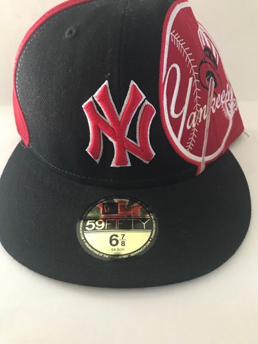 Yankees black red cap 7 - ny, 6