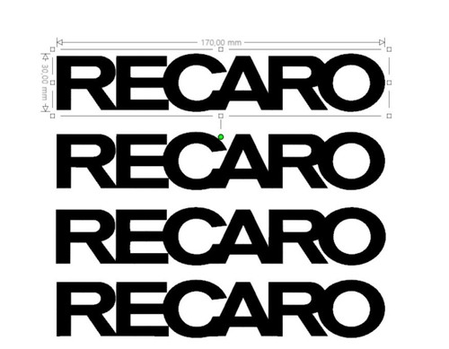 Stickers recaro dimension - 4x,