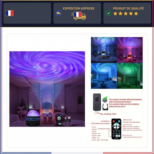 Projecteur led galaxy ciel - led,