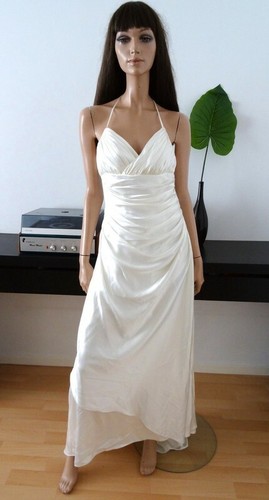 Robe drapée longue blanche