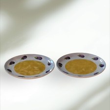 Essex Collection BOIS D'ARC TUTTI FRUITTI Eggplant Dessert Pie Plate 5876474