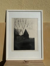 Cadre Oeuvre noire sur papier