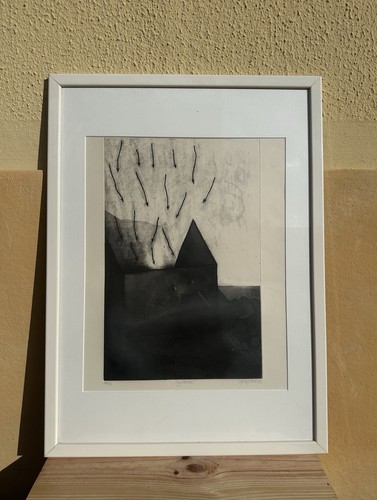 Cadre oeuvre noire sur - sur, papier