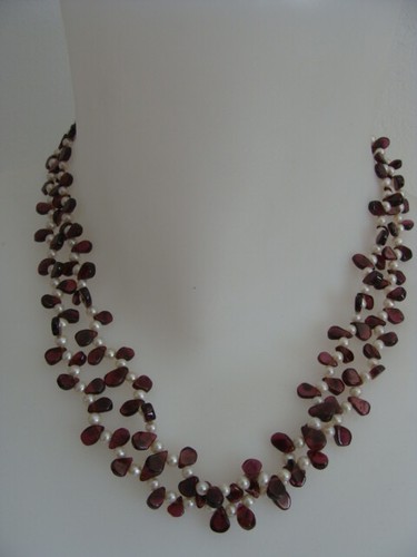 Superbe ancien collier grenat - collier,