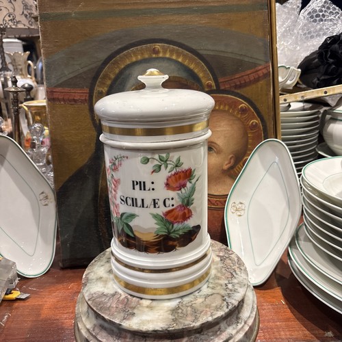 Old pharmacy jar painted - old,