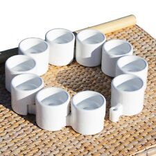 Lot of 10 IKEA White Ceramic Candle Holders Design Ehlen Johansson