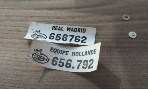 étiquettes subbuteo delacoste - Étiquettes,