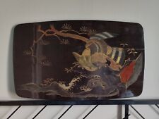 Ancien Panneau Décoratif En Laque Du Japon