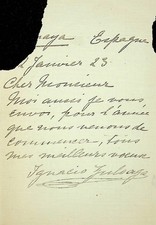 ✒ L.A.S Ignacio ZULOAGA Spanish painter to Arthur Meyer