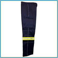 Pantalon Déperlant Travail Marine Polycoton Infroissable Bande Fluo Ambulance 44