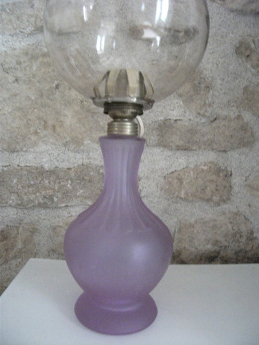 Lampe art déco verre cm - lampe, h.30