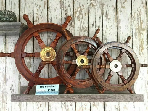 Roue navire bois - roue, en