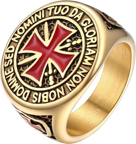 Bague croix templière homme - bague,