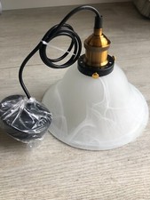 Suspension lustre de cuisine avec parapluie en verre réglable douille  E27