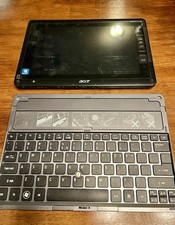 acer iconia tab With Keyboard Dock. Unknown Condition. For Parts. No Charger.
