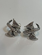 NEW Authentic PANDORA Game of Thrones Curved Stud Earrings 292970C01 Fast Post