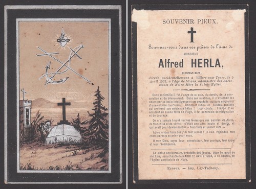 Image pieuse mortuaire - pieuse,